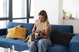 Nurse apartment with nurse and pet